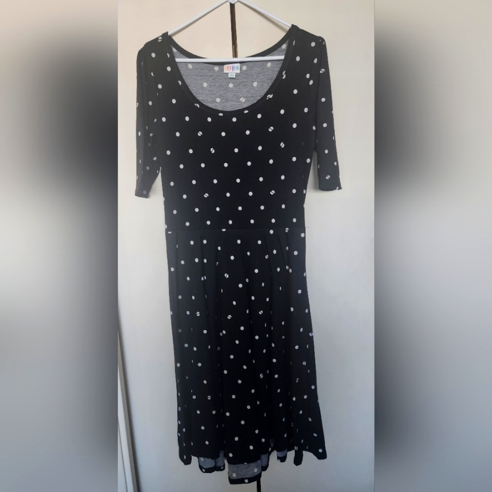 LuLaRoe Black Polka Dot Dress
